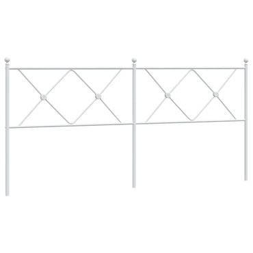 vidaXL Ersatz-Kopfteil Metall Weiß 180 cm