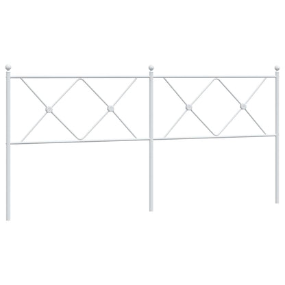 vidaXL Ersatz-Kopfteil Metall Weiß 180 cm