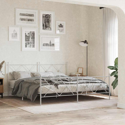 vidaXL Ersatz-Kopfteil Metall Weiß 180 cm