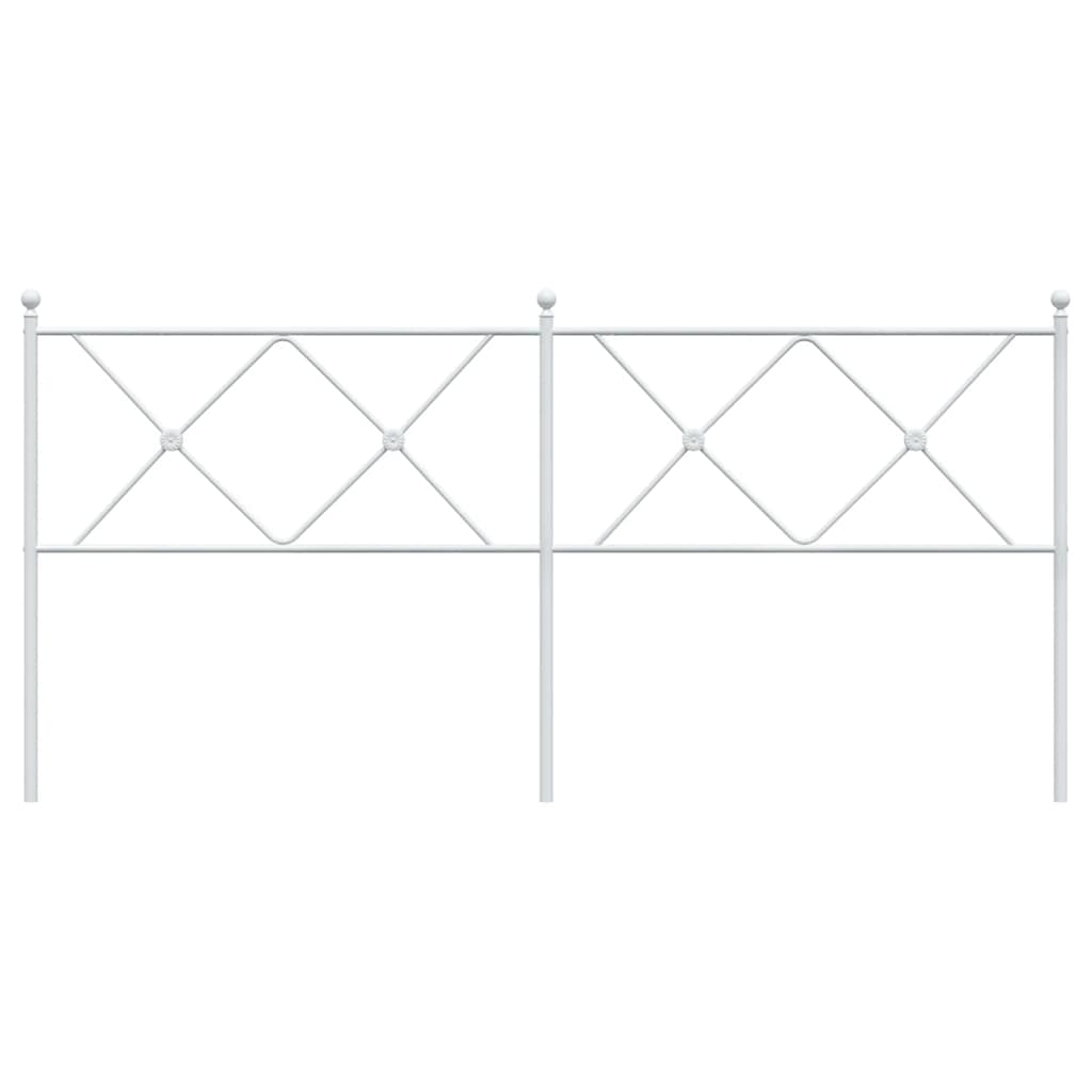 vidaXL Ersatz-Kopfteil Metall Weiß 180 cm