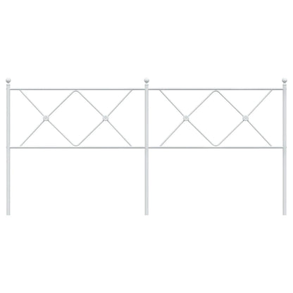 vidaXL Ersatz-Kopfteil Metall Weiß 180 cm