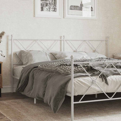 vidaXL Ersatz-Kopfteil Metall Weiß 180 cm