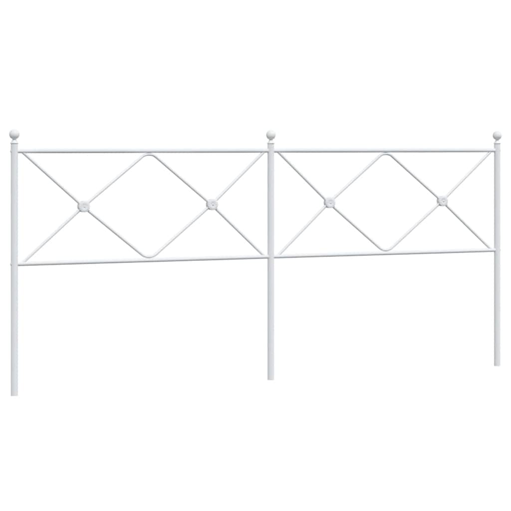 vidaXL Ersatz-Kopfteil Metall Weiß 193 cm