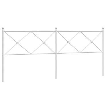 vidaXL Ersatz-Kopfteil Metall Weiß 193 cm