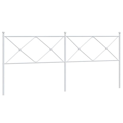 vidaXL Ersatz-Kopfteil Metall Weiß 193 cm