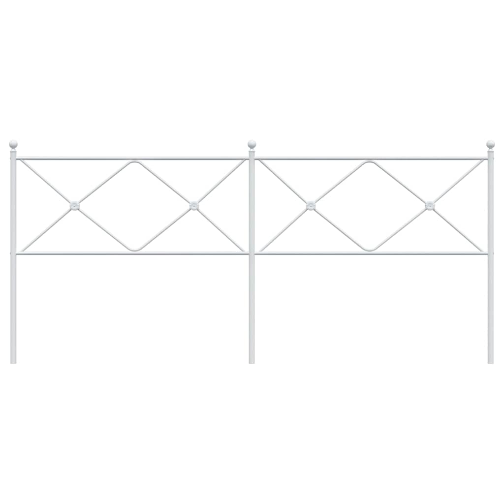 vidaXL Ersatz-Kopfteil Metall Weiß 193 cm