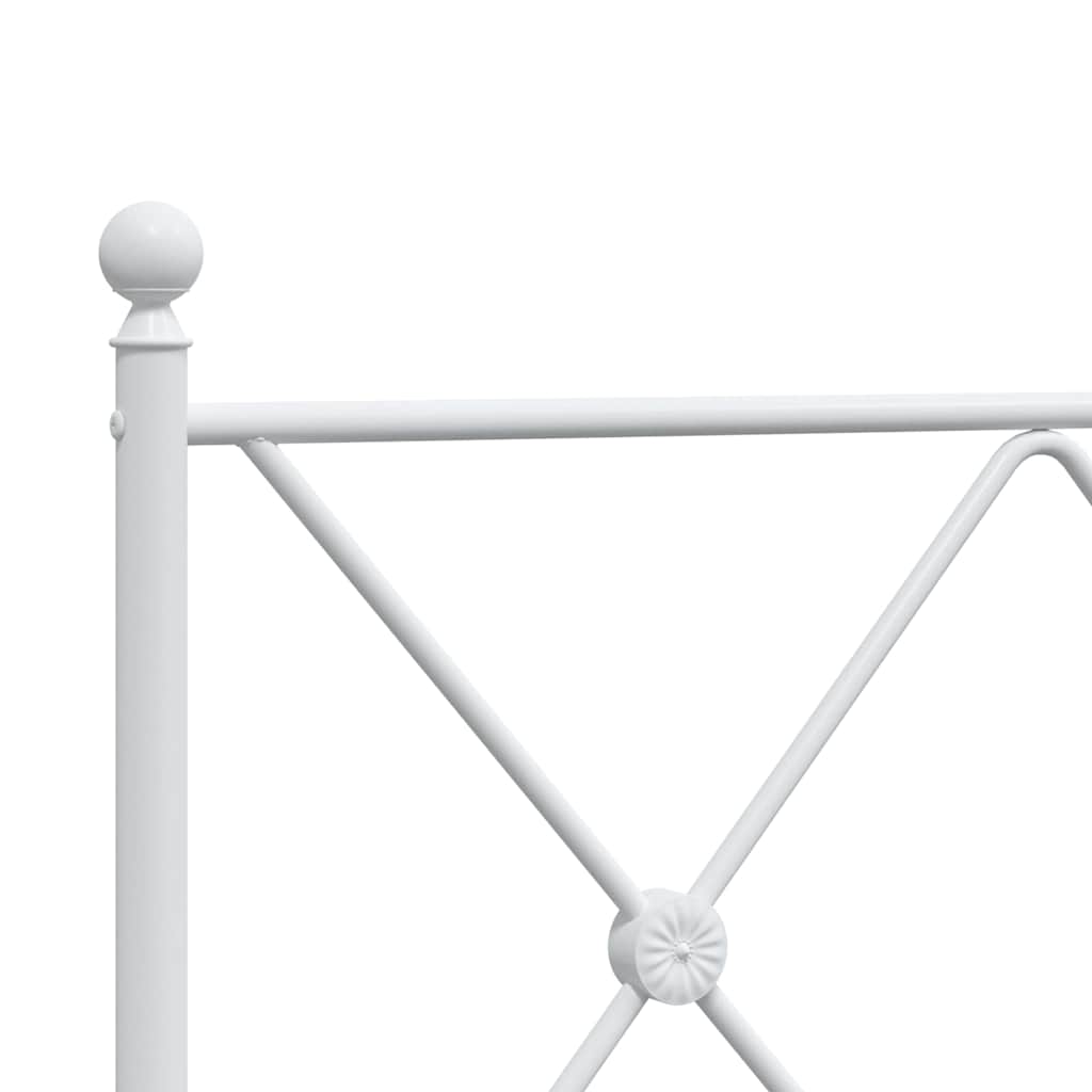 vidaXL Ersatz-Kopfteil Metall Weiß 193 cm