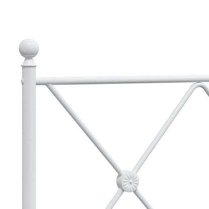 vidaXL Ersatz-Kopfteil Metall Weiß 193 cm