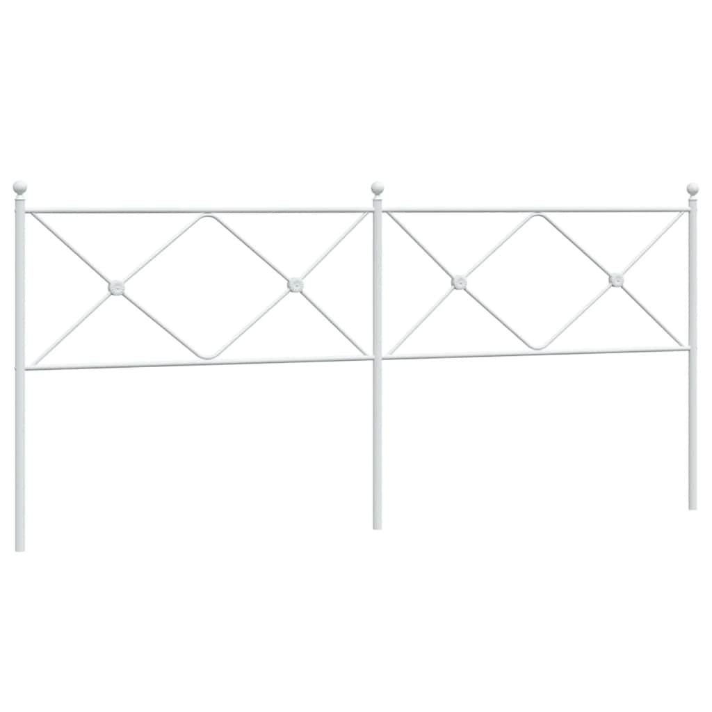 vidaXL Ersatz-Kopfteil Metall Weiß 200 cm