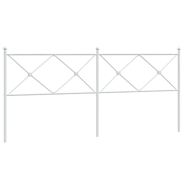 vidaXL Ersatz-Kopfteil Metall Weiß 200 cm