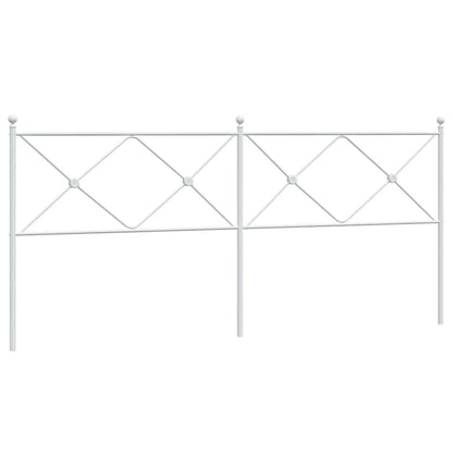 vidaXL Ersatz-Kopfteil Metall Weiß 200 cm