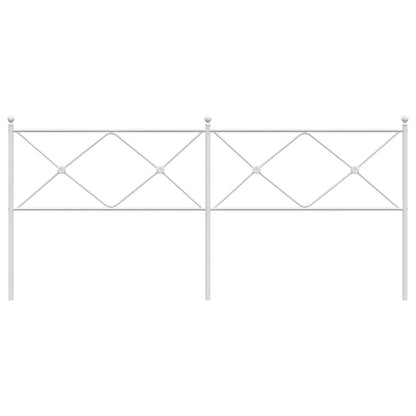 vidaXL Ersatz-Kopfteil Metall Weiß 200 cm