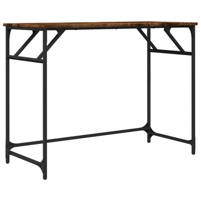 vidaXL Schreibtisch Räuchereiche 100x45x76 cm Holzwerkstoff und Stahl