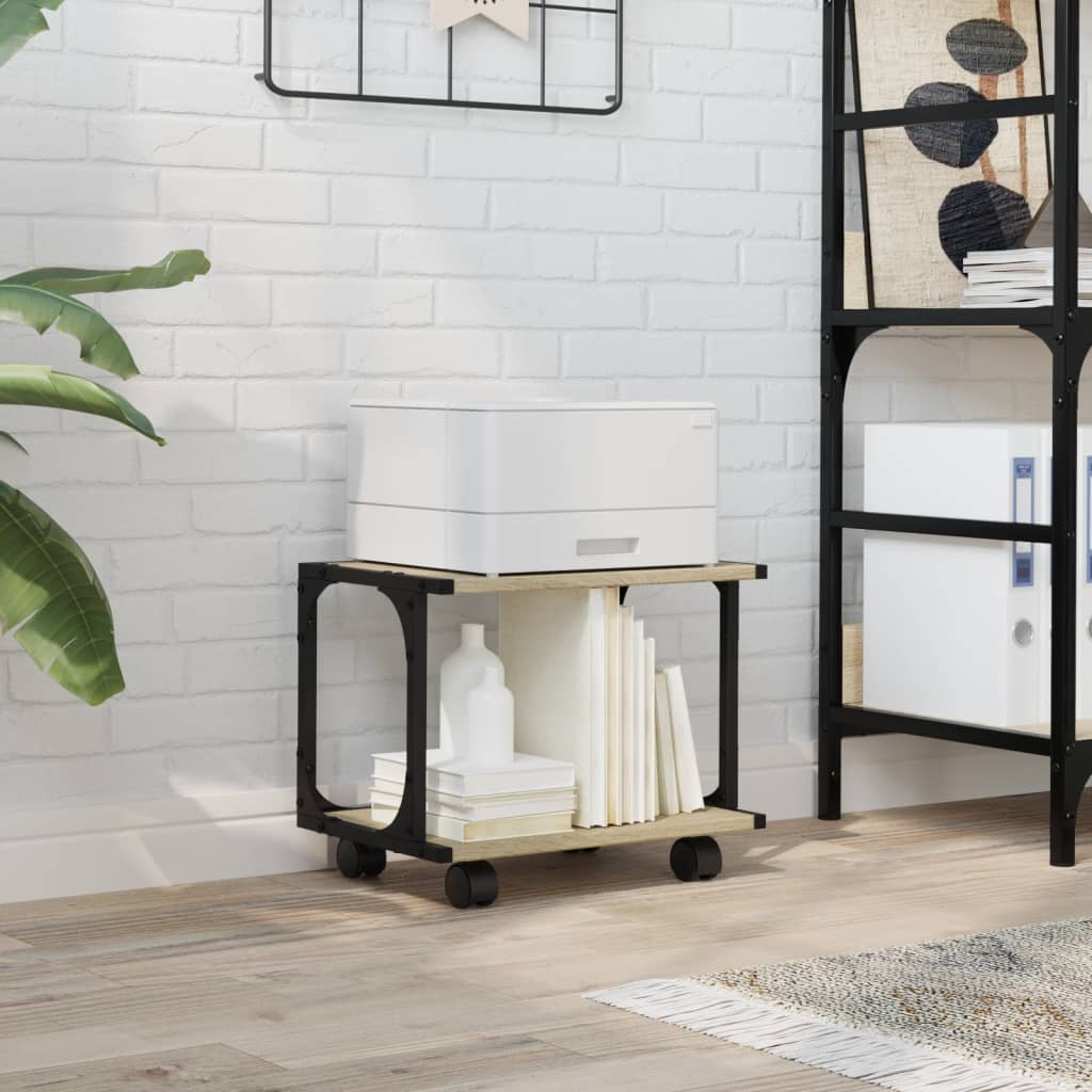 Druckerständer 2 Ablagen Sonoma-Eiche 41x28x33,5 cm