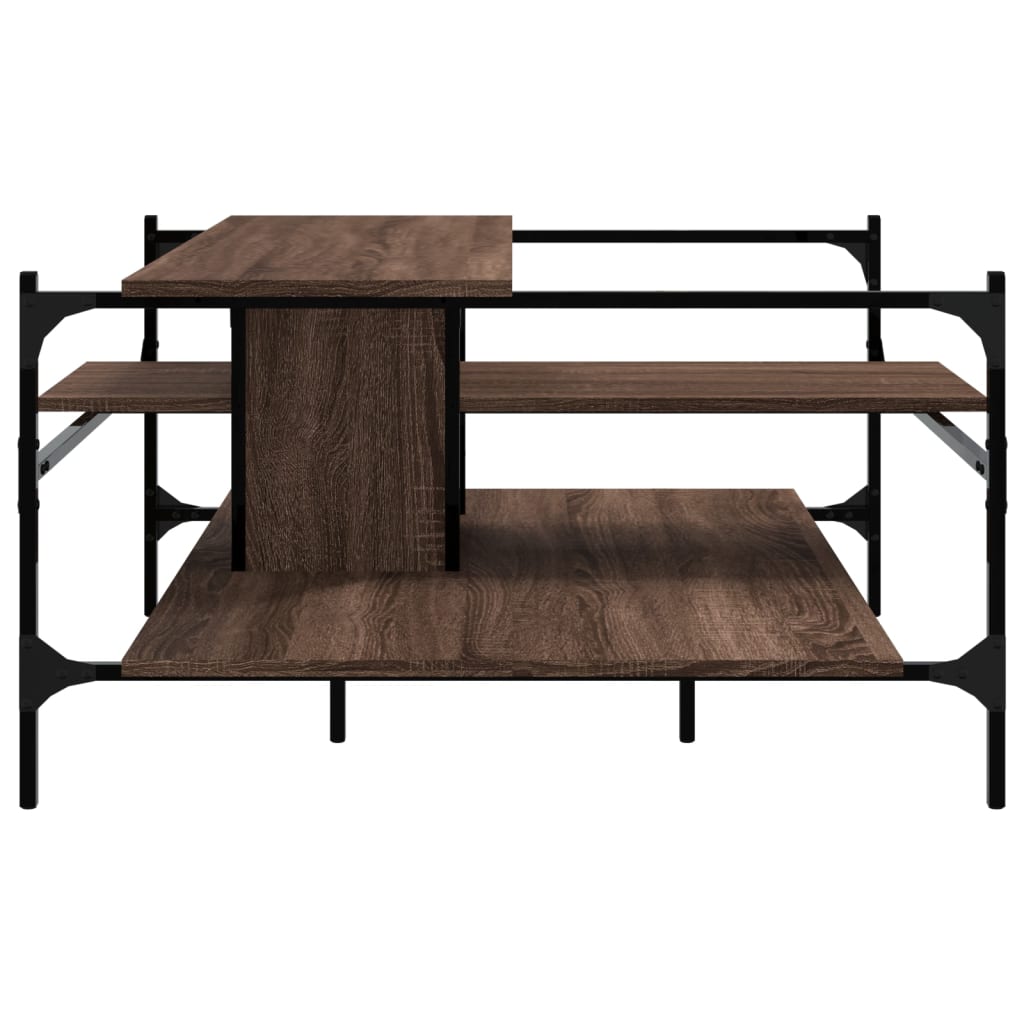 vidaXL Couchtisch Braun Eichen-Optik 100x100x48,5 cm Holzwerkstoff