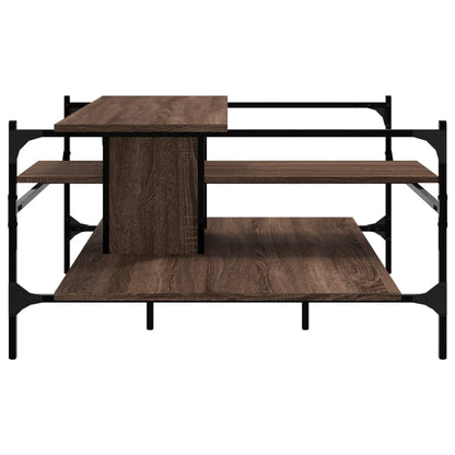vidaXL Couchtisch Braun Eichen-Optik 100x100x48,5 cm Holzwerkstoff