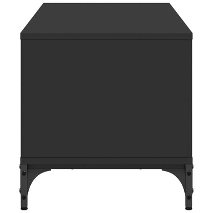 Meuble TV vidaXL Noir 102x40x41 cm Bois d'ingénierie et acier