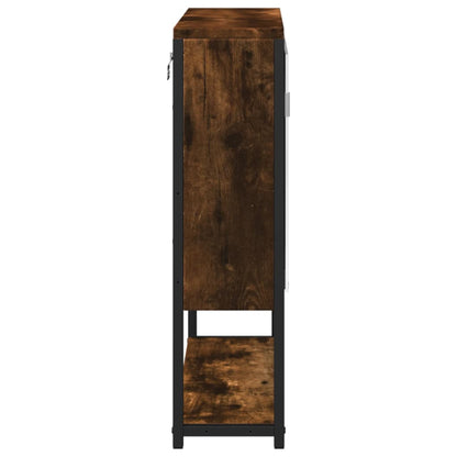 vidaXL Bad-Spiegelschrank Räuchereiche 60x16x60 cm Holzwerkstoff
