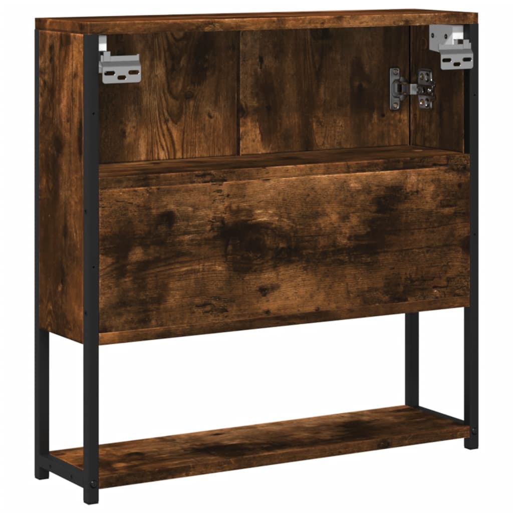 vidaXL Bad-Spiegelschrank Räuchereiche 60x16x60 cm Holzwerkstoff