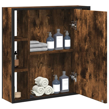 vidaXL Bad-Spiegelschrank Räuchereiche 60x16x60 cm Holzwerkstoff