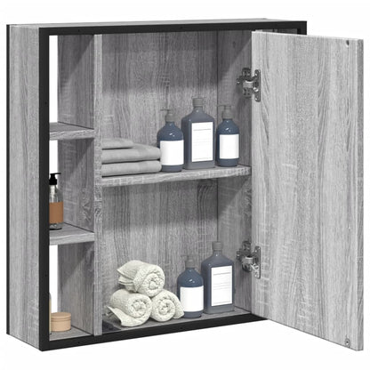 vidaXL Armoire de toilette Gris Sonoma 60x16x60 cm Bois d'ingénierie