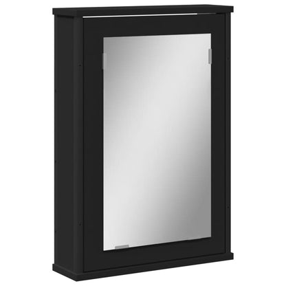vidaXL Armoire de toilette murale Noir 42x12x60 cm Bois d'ingénierie