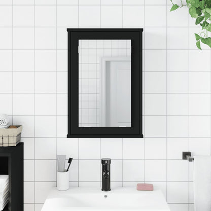 vidaXL Armoire de toilette murale Noir 42x12x60 cm Bois d'ingénierie