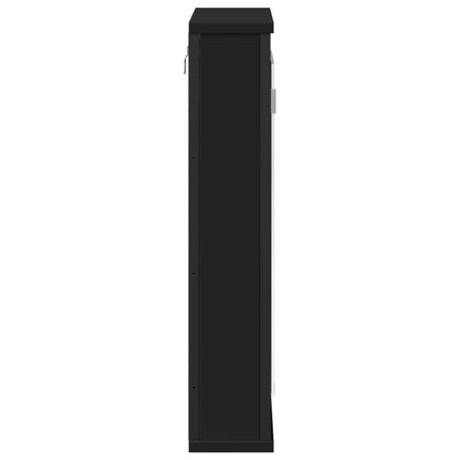vidaXL Armoire de toilette murale Noir 42x12x60 cm Bois d'ingénierie
