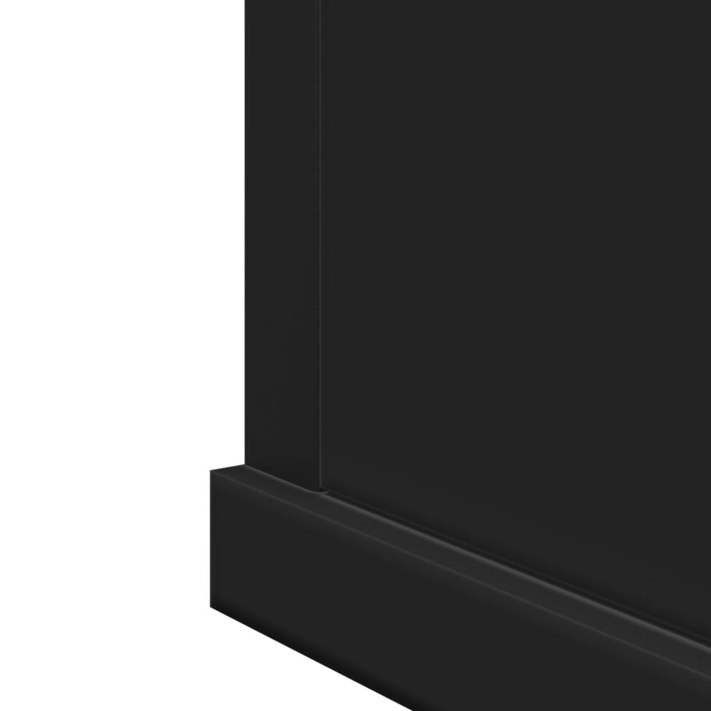 vidaXL Armoire de toilette murale Noir 42x12x60 cm Bois d'ingénierie