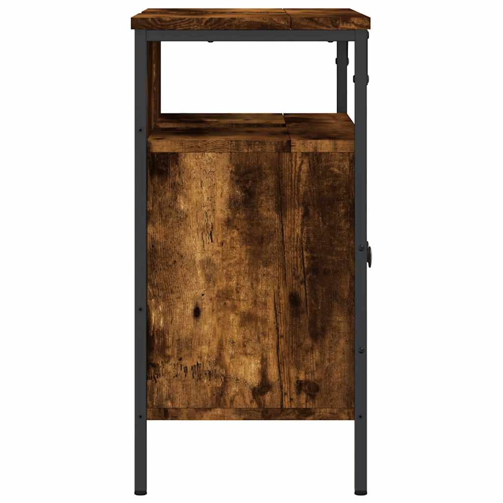 vidaXL Meuble sous-vasque chêne fumé 60x30x60 cm Bois d'ingénierie