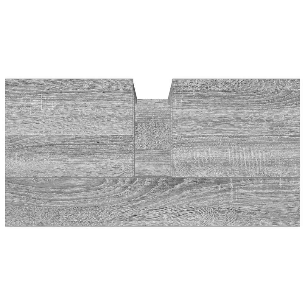 vidaXL Waschbeckenunterschrank Grau Sonoma 60x30x60 cm Holzwerkstoff
