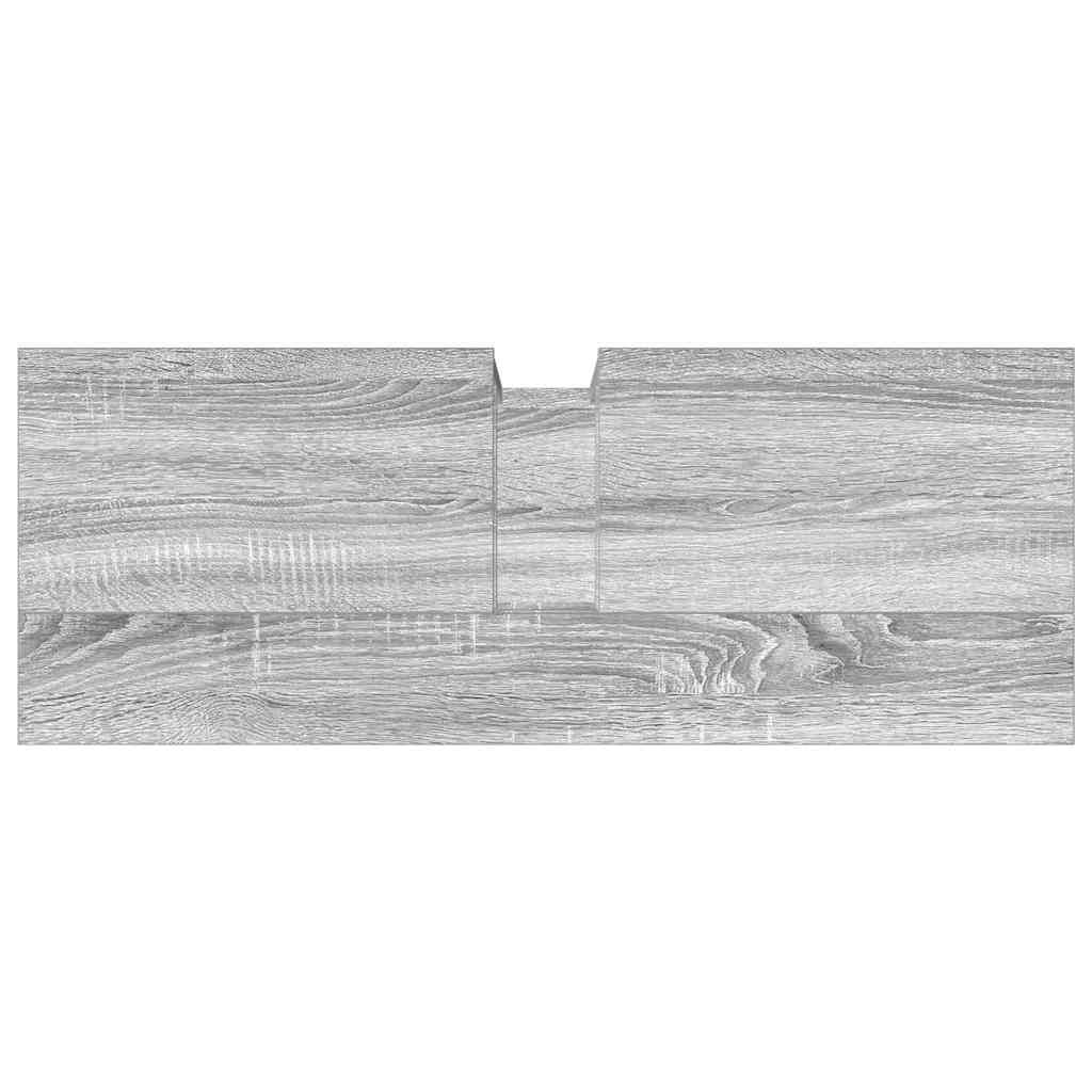 vidaXL Waschbeckenunterschrank Grau Sonoma 80x30x60 cm Holzwerkstoff