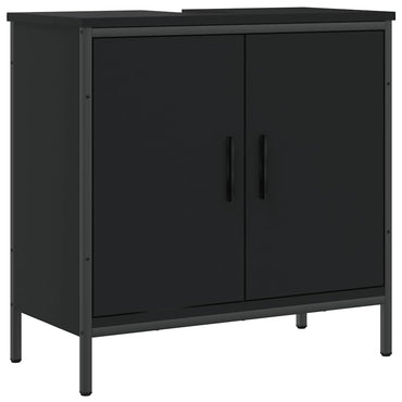 Meuble bas de lavabo vidaXL Noir 60x30x60 cm Bois d'ingénierie