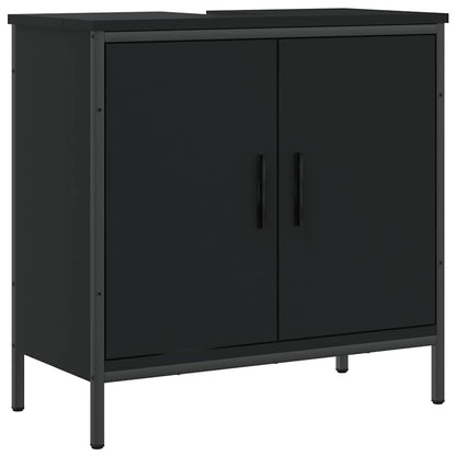 Meuble bas de lavabo vidaXL Noir 60x30x60 cm Bois d'ingénierie