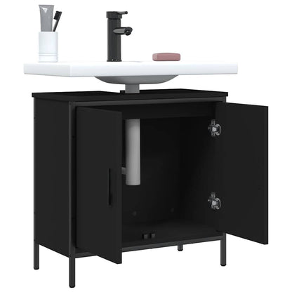 Meuble bas de lavabo vidaXL Noir 60x30x60 cm Bois d'ingénierie