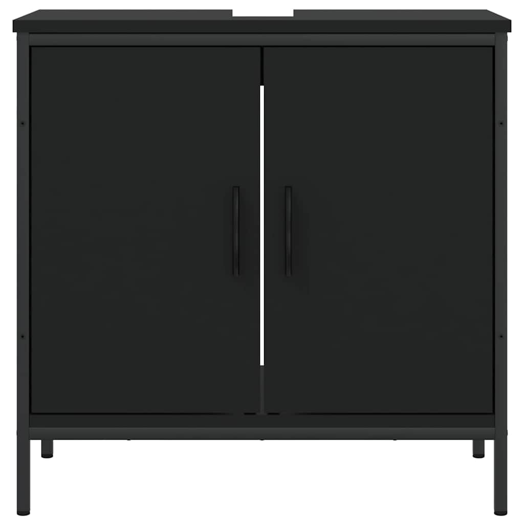 Meuble bas de lavabo vidaXL Noir 60x30x60 cm Bois d'ingénierie