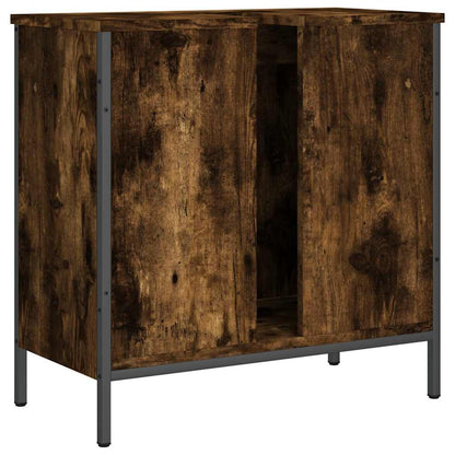 vidaXL Waschbeckenunterschrank Räuchereiche 60x30x60 cm Holzwerkstoff