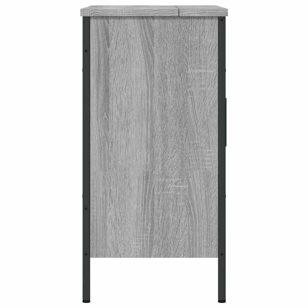 vidaXL Waschbeckenunterschrank Grau Sonoma 60x30x60 cm Holzwerkstoff