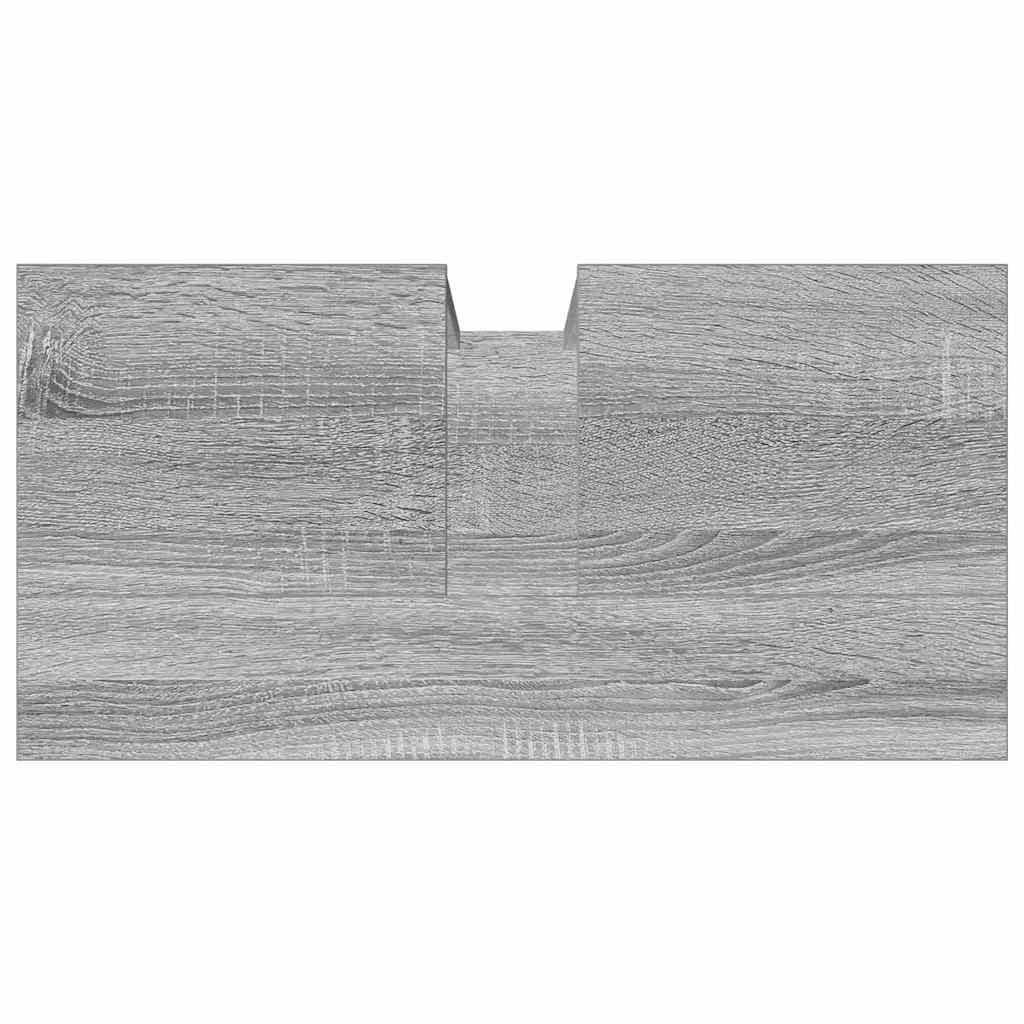 vidaXL Waschbeckenunterschrank Grau Sonoma 60x30x60 cm Holzwerkstoff