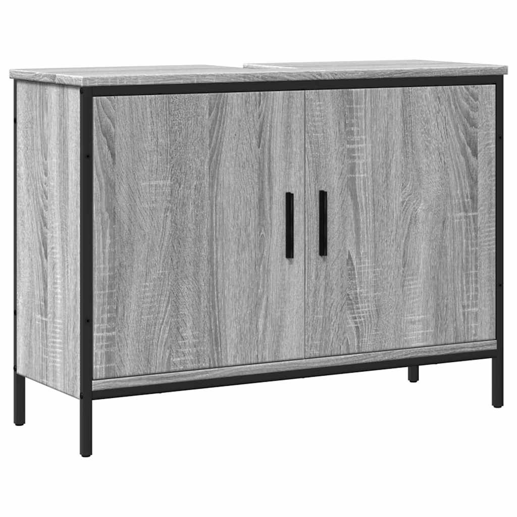 Meuble sous lavabo vidaXL gris Sonoma 80x30x60 cm en bois d'ingénierie