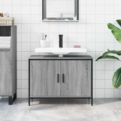 Meuble sous lavabo vidaXL gris Sonoma 80x30x60 cm en bois d'ingénierie