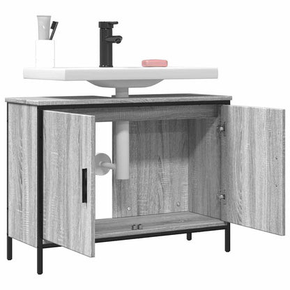 Meuble sous lavabo vidaXL gris Sonoma 80x30x60 cm en bois d'ingénierie