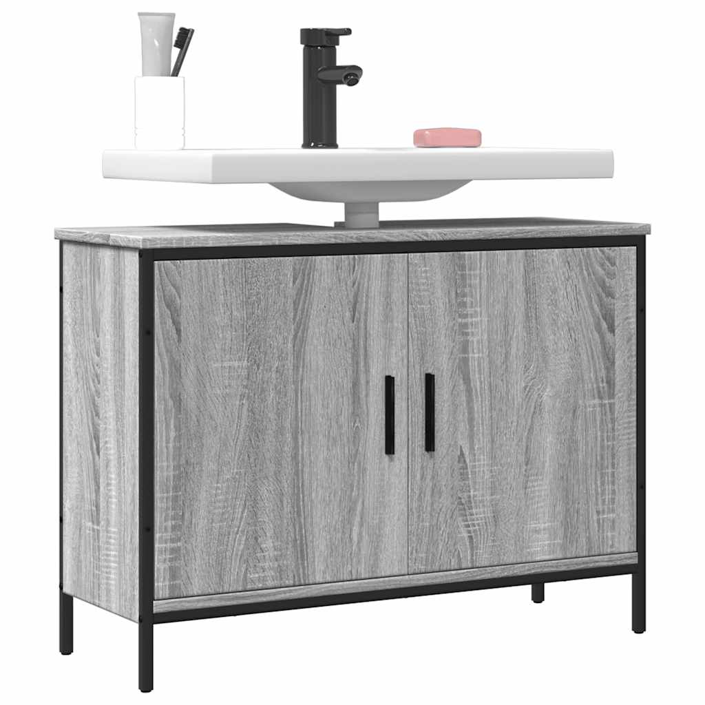 Meuble sous lavabo vidaXL gris Sonoma 80x30x60 cm en bois d'ingénierie