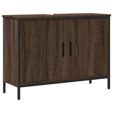 vidaXL Meuble sous-lavabo chêne marron 80x30x60 cm Bois d'ingénierie