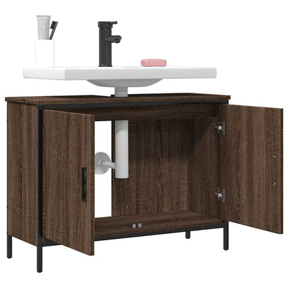 vidaXL Meuble sous-lavabo chêne marron 80x30x60 cm Bois d'ingénierie