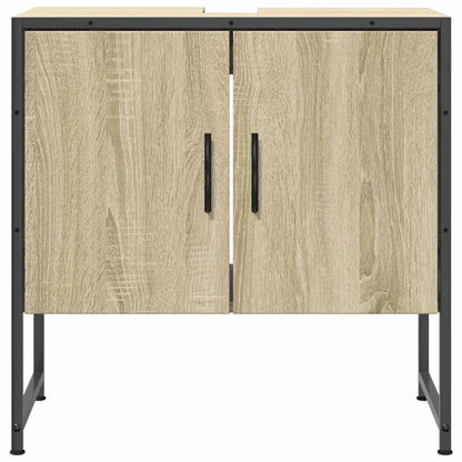 vidaXL Waschbeckenunterschrank Sonoma-Eiche 60x33x60 cm Holzwerkstoff