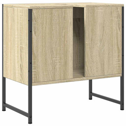 vidaXL Waschbeckenunterschrank Sonoma-Eiche 60x33x60 cm Holzwerkstoff