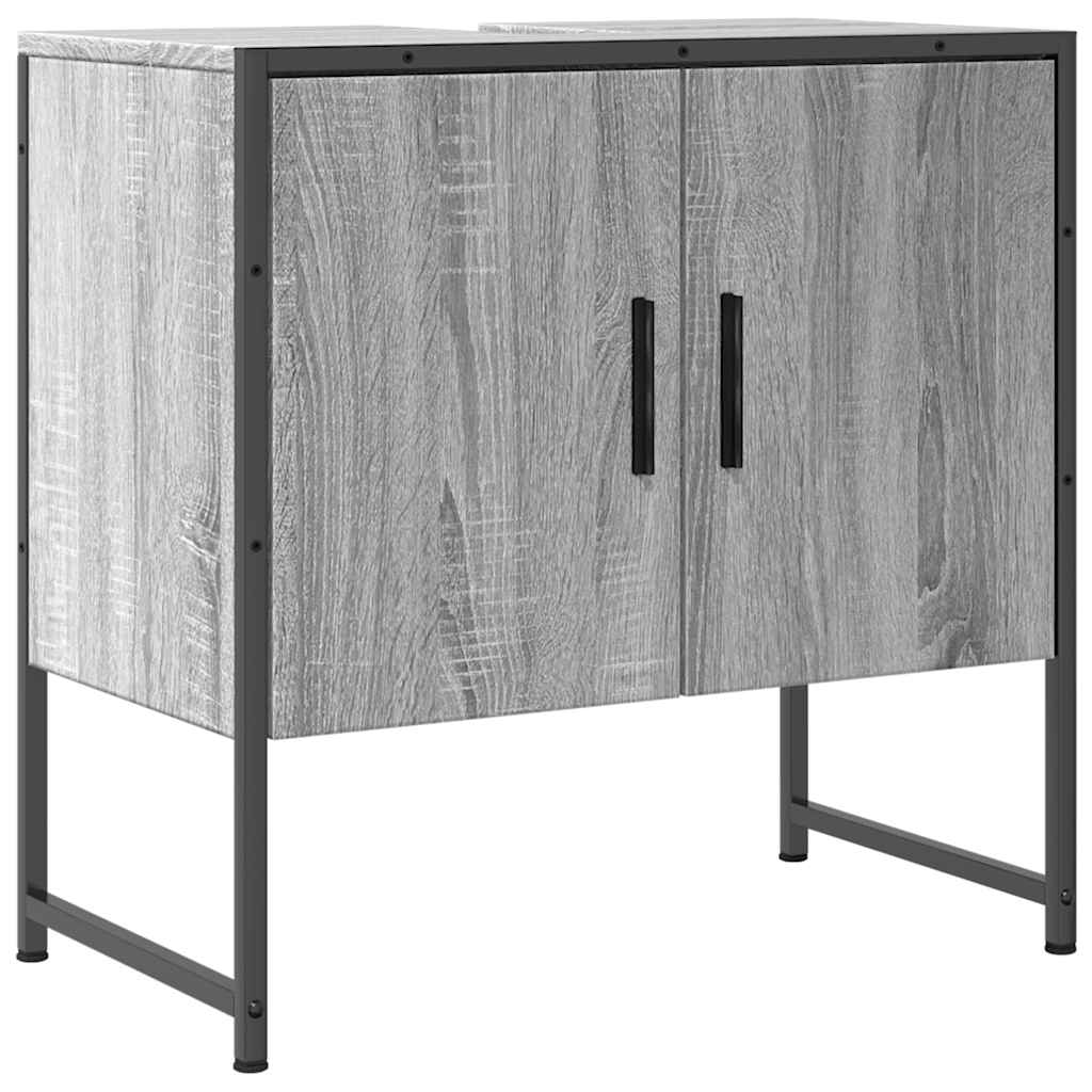 Meuble sous-vasque gris sonoma 60x33x60 cm en bois d'ingénierie vidaXL