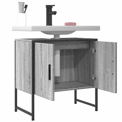 Meuble sous-vasque gris sonoma 60x33x60 cm en bois d'ingénierie vidaXL
