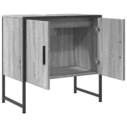 Meuble sous-vasque gris sonoma 60x33x60 cm en bois d'ingénierie vidaXL